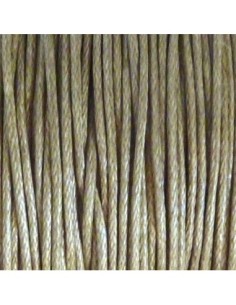 Cordon coton ciré bronze 1mm pour bijoux