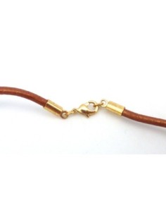 Cordon cuir cuivré rond 2,5mm 2