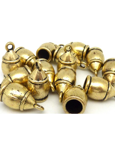 Embout pour cordon 7-7,5mm en métal doré pâle