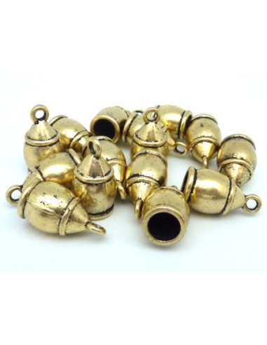 Embout pour cordon 7-7,5mm en métal doré pâle