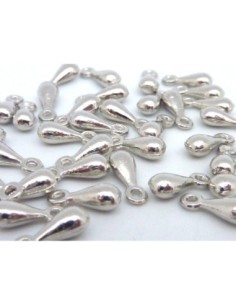 Mini breloque goutte argenté