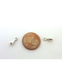 Mini breloque goutte argenté 2