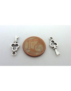20 Breloques clef 15,9mm en métal argenté 2
