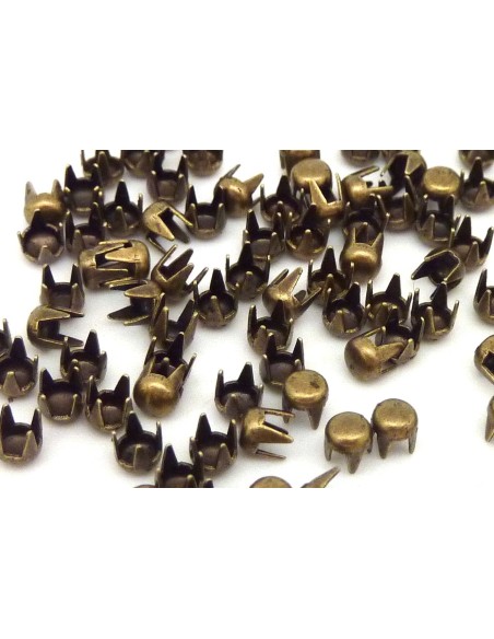 R-5g (environ 150 clous) clous griffe rond métal bronze 3mm PUNK ROCK