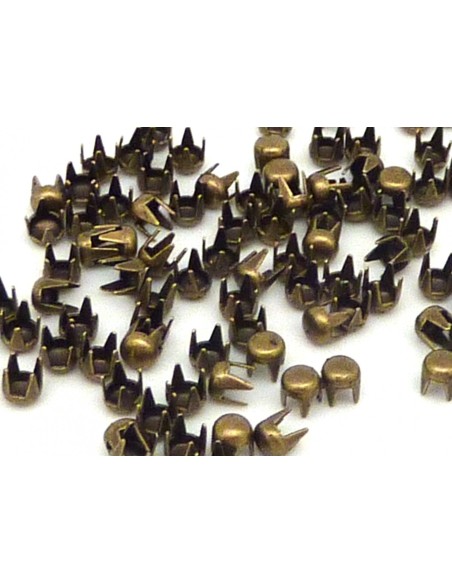 R-5g (environ 150 clous) clous griffe rond métal bronze 3mm PUNK ROCK