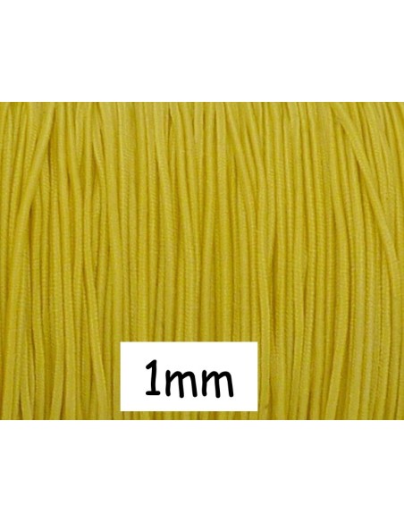 Fil élastique 1mm jaune citron