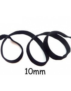 Ruban élastique velours 10mm noir