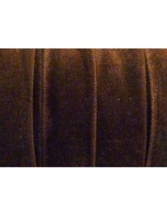 Galon élastique en velours marron 10mm 2
