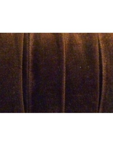 Ruban élastique en velours marron 10mm