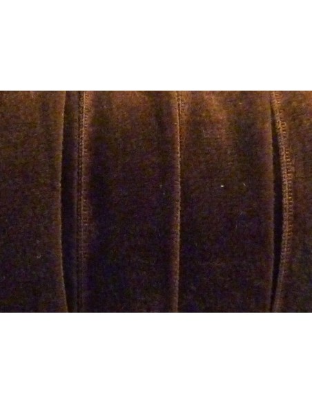 Ruban élastique en velours marron 10mm