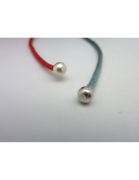 R-5 Perles embout de finition pour cordon de 2mm en zamac