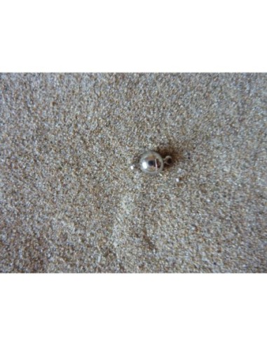 Fermoir aimanté rond en métal argenté pour cordon de 1mm