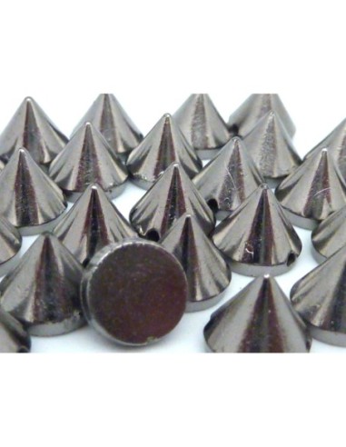 Spike gris anthracite à coudre pour vêtement, bracelet