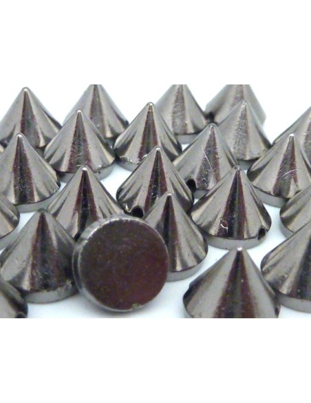 Spike gris anthracite à coudre pour vêtement, bracelet