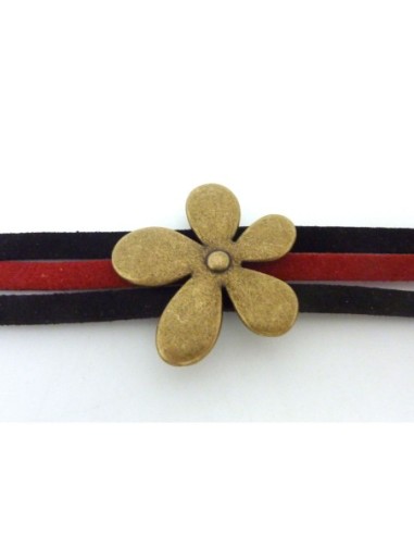 Grande Perle 3 trous, passant fleur, marguerite...