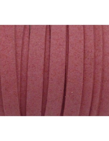 Lanière suédine rose 5mm pas chère