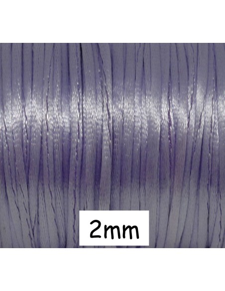 cordon Queue de rat 2mm de couleur parme gris de lin