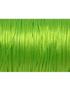 Cordon Queue de rat 1mm vert fluo brillant satiné