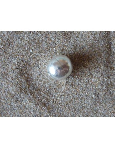 Fermoir magnétique argenté pour cuir rond 3mm
