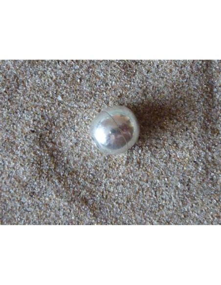 Fermoir magnétique argenté pour cuir rond 3mm