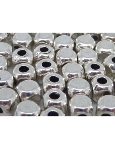 perle cube argenté pour création loisirs créatif