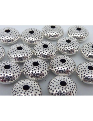 Perle argenté 8mm en métal pour création