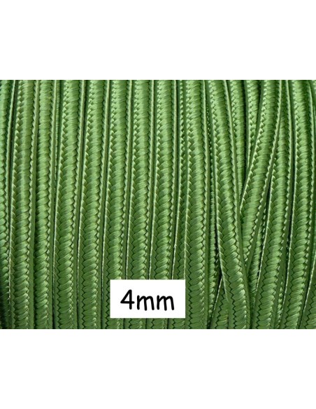 Lanière soutache vert olive satiné 4mm