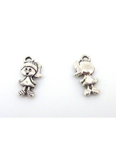 20 Breloques pendentif fillette 15,1mm Charm en...