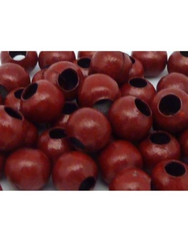 20g environ 80 Perles métallique ronde 6mm rouge bordeaux