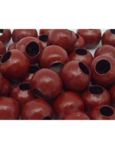 20g environ 80 Perles métallique ronde 6mm rouge bordeaux 2