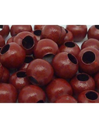 60g environ 240 Perles métallique ronde 6mm rouge