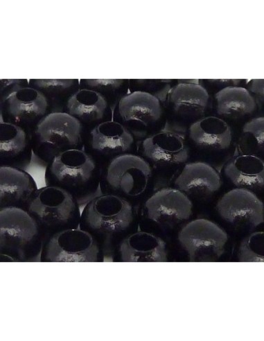 Perle en métal noire pour cordon cuir 2,5mm pas chère