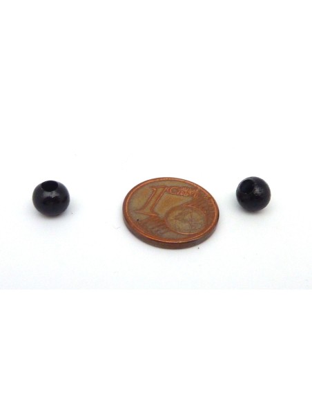 Perle métallique pas chère en métal de couleur noire