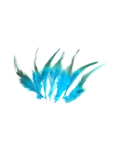 Plume bleu canard pour création d'attrape rêves approximativement 9-16 cm