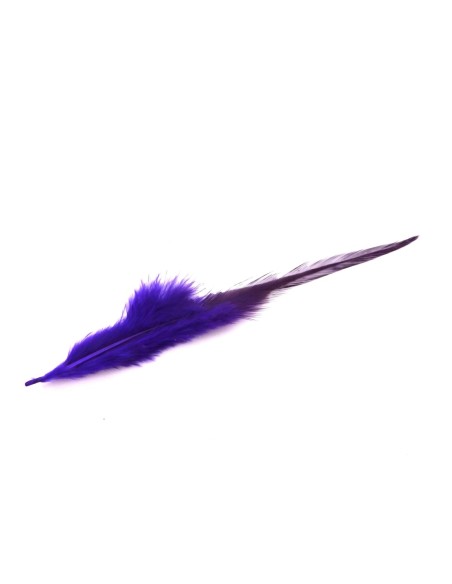 7 plumes teinte violet approximativement 8-16 cm