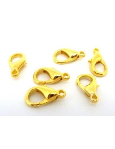 Fermoir mousqueton 16mm en métal couleur doré