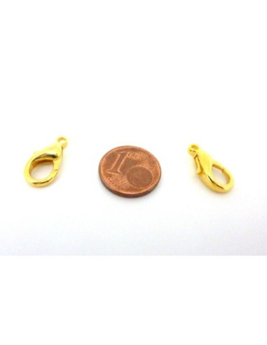 Mousqueton 16mm doré en métal