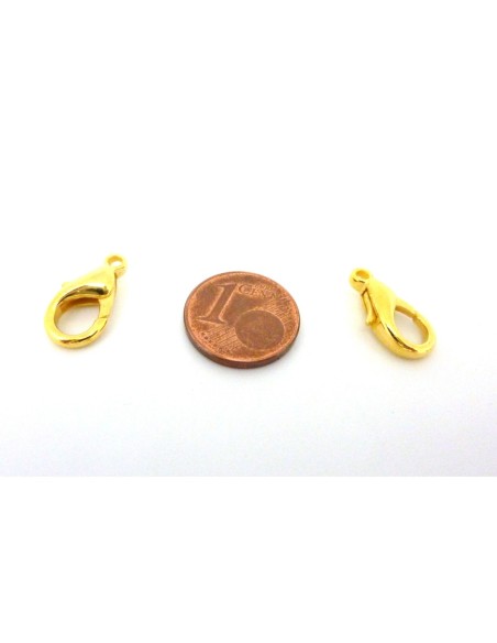 Mousqueton 16mm doré en métal Mousqueton 16mm doré en métal