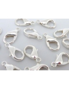 Mousqueton en métal argenté 12mm