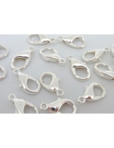 Mousqueton en métal argenté 12mm 2