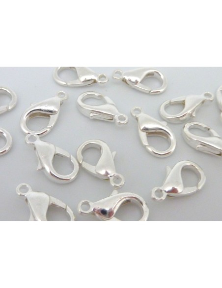 Mousqueton pas cher en métal argenté 12mm