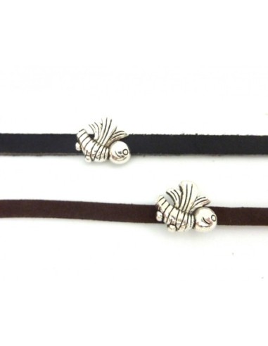 10 Perles passant abeille 6,2 x 2,1mm en métal...