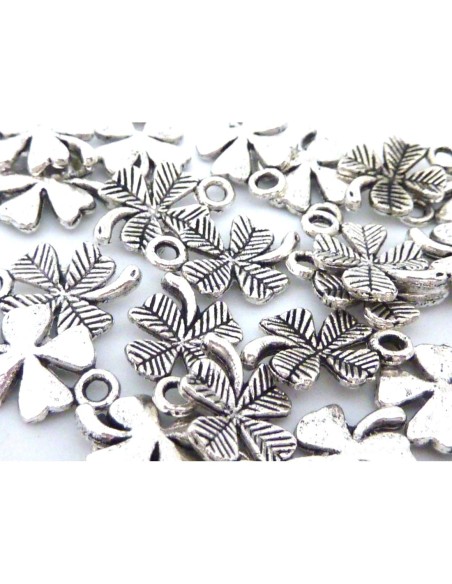 chroma trèfle à 4 feuilles en métal argente