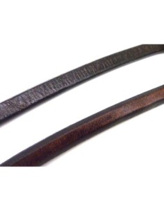 R-20cm Cuir regaliz 10mm x 6,7mm de couleur marron foncé, 2