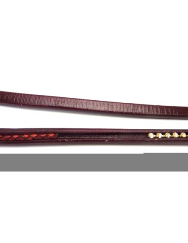 R-20cm Cuir regaliz  rainuré 10mm x 6,7mm...