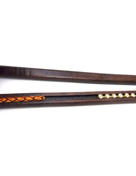 R-20cm Cuir regaliz  rainuré 10mm x 6,7mm marron brun