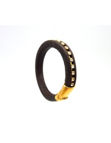 R-20cm Cuir regaliz  rainuré 10mm x 6,7mm...