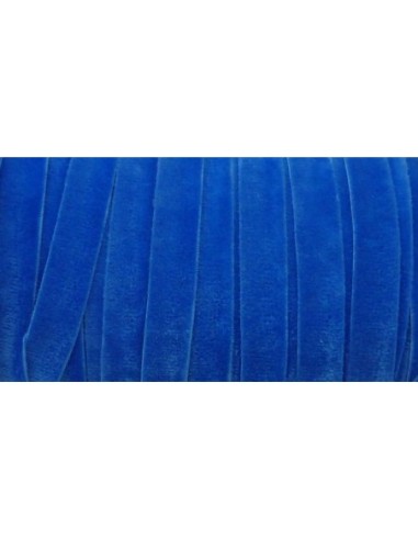 Galon élastique velours bleu 10mm