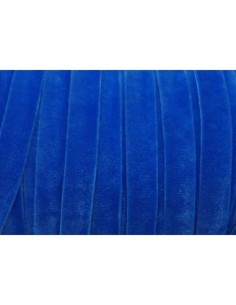 Galon élastique velours bleu 10mm 2