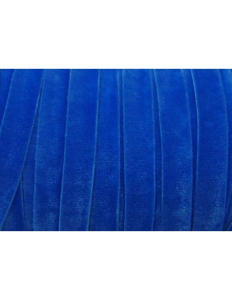 Ruban élastique velours bleu 10mm Ruban élastique velours bleu 10mm